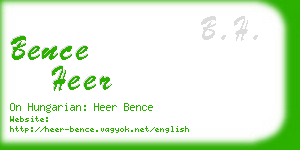 bence heer business card